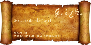 Gotlieb Ábel névjegykártya